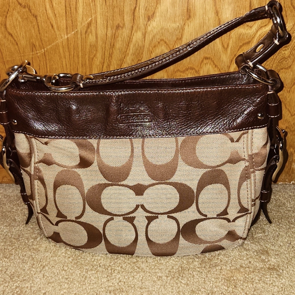 Coach Zoe Shoulder Bag (Repaired) Gem